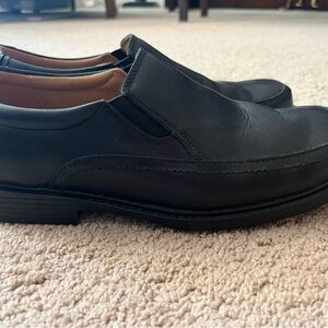 FLORSHEIM Boys Black Sz 7 M Slip On Comfort Leather Shoes